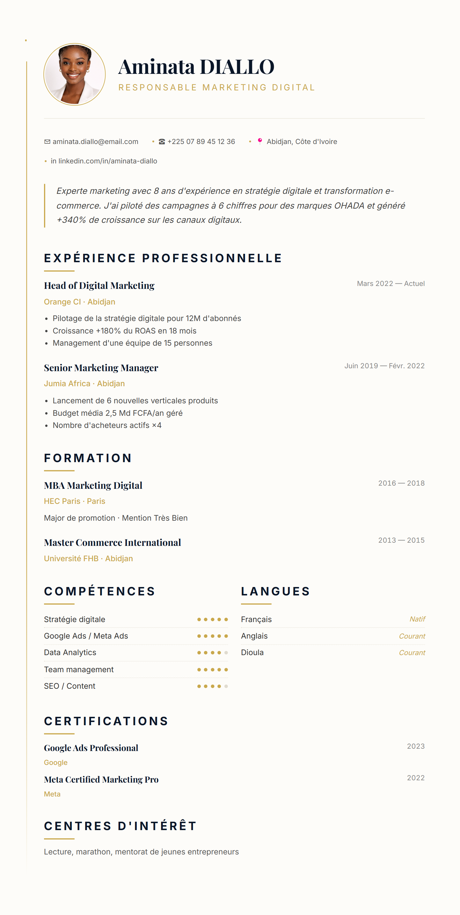 Aperçu Élégant Serif