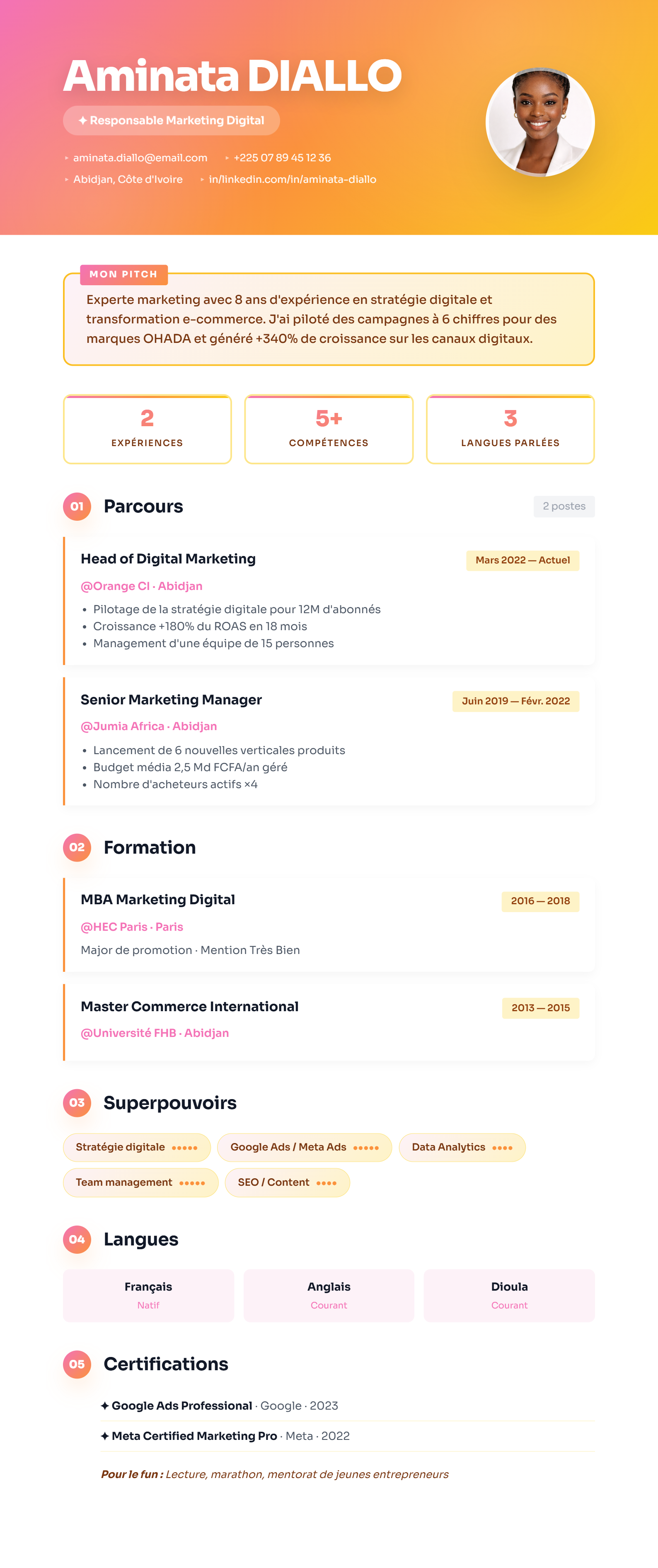 Aperçu Startup Dynamique